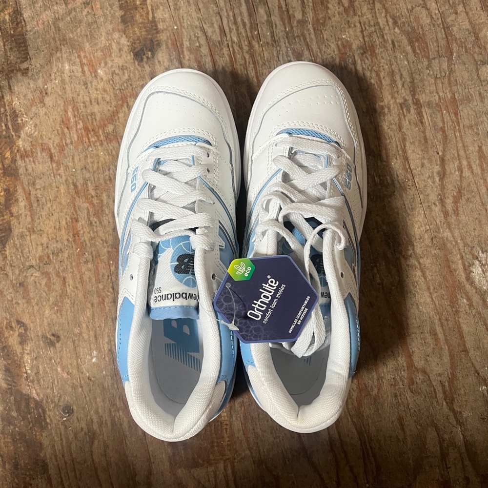 New Balance 560 White and Light Blue Sneakers